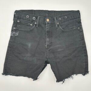 Levi's 510 Black Denim Cut-Off Shorts Size 31